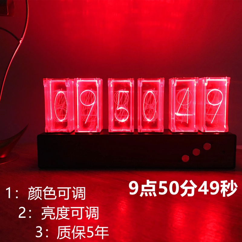 時(shí)間藝術(shù)“小火山 輝光管輕奢臺(tái)鐘”，客廳與臥室的不朽點(diǎn)亮之作！